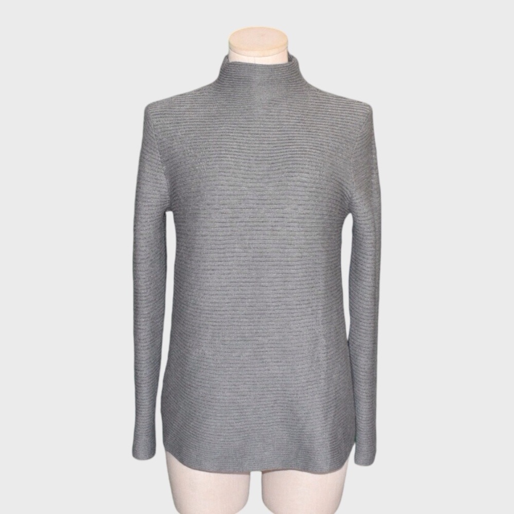 GNW Ribbed Knit Mockneck Long Sleeve Sweater
